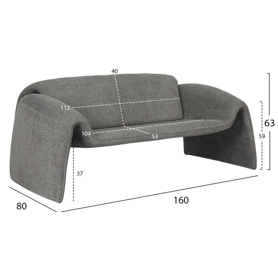 ΚΑΝΑΠΕΣ ΔΙΘΕΣΙΟΣ LAFORGE HM9680.01 ΜΕΤΑΛΛΙΚΟΣ ΣΚΕΛΕΤΟΣ-ΓΚΡΙ ΜΠΟΥΚΛΕ ΥΦΑΣΜΑ 160x80x63Υεκ. ΚΑΝΑΠΕΣ ΔΙΘΕΣΙΟΣ LAFORGE HM9680.01 ΜΕΤΑΛΛΙΚΟΣ ΣΚΕΛΕΤΟΣ-ΓΚΡΙ ΜΠΟΥΚΛΕ ΥΦΑΣΜΑ 160x80x63Υεκ.
