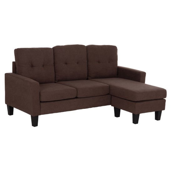 ΚΑΝΑΠΕΣ ΓΩΝΙΑ ΑΝΑΣΤΡΕΨΙΜΗ MEGGY HM3297.12 ΚΑΦΕ ΥΦΑΣΜΑ 184.5x129x86Yεκ.