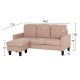 ΚΑΝΑΠΕΣ ΓΩΝΙΑ ΑΝΑΣΤΡΕΨΙΜΗ MEGGY HM3297.13 ΜΠΕΖ ΥΦΑΣΜΑ 184.5x75-129x86Yεκ.