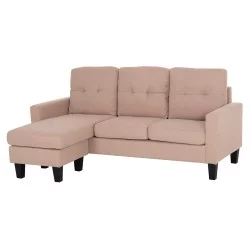 ΚΑΝΑΠΕΣ ΓΩΝΙΑ ΑΝΑΣΤΡΕΨΙΜΗ MEGGY HM3297.13 ΜΠΕΖ ΥΦΑΣΜΑ 184.5x75-129x86Yεκ.