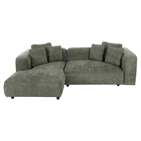 ΚΑΝΑΠΕΣ ΓΩΝΙΑ (ΑΡΙΣΤΕΡΗ) 3-ΘΕΣΙΟΣ GRACE HM3280.02L ΛΕΥΚΟ ΥΦΑΣΜΑ 252x160x70-90Υεκ