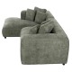 ΚΑΝΑΠΕΣ ΓΩΝΙΑ (ΑΡΙΣΤΕΡΗ) 3-ΘΕΣΙΟΣ GRACE HM3280.02L ΛΕΥΚΟ ΥΦΑΣΜΑ 252x160x70-90Υεκ