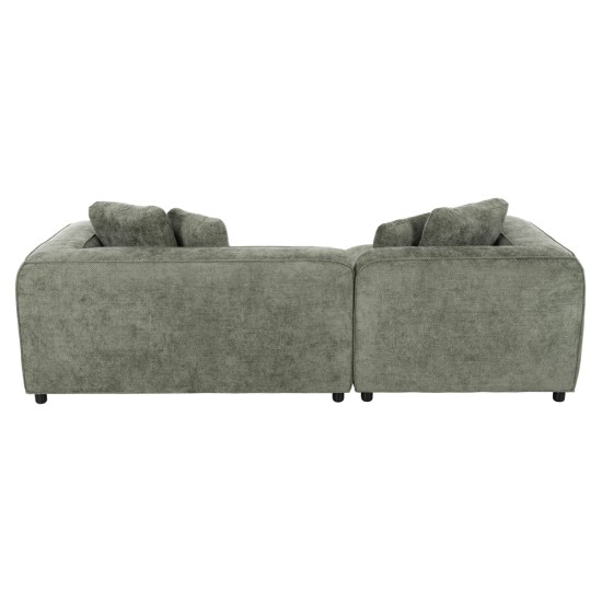 ΚΑΝΑΠΕΣ ΓΩΝΙΑ (ΑΡΙΣΤΕΡΗ) 3-ΘΕΣΙΟΣ GRACE HM3280.02L ΛΕΥΚΟ ΥΦΑΣΜΑ 252x160x70-90Υεκ