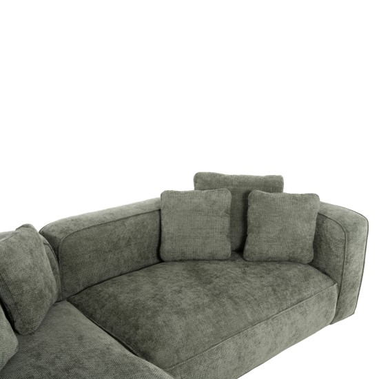 ΚΑΝΑΠΕΣ ΓΩΝΙΑ (ΑΡΙΣΤΕΡΗ) 3-ΘΕΣΙΟΣ GRACE HM3280.02L ΛΕΥΚΟ ΥΦΑΣΜΑ 252x160x70-90Υεκ