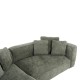 ΚΑΝΑΠΕΣ ΓΩΝΙΑ (ΑΡΙΣΤΕΡΗ) 3-ΘΕΣΙΟΣ GRACE HM3280.02L ΛΕΥΚΟ ΥΦΑΣΜΑ 252x160x70-90Υεκ