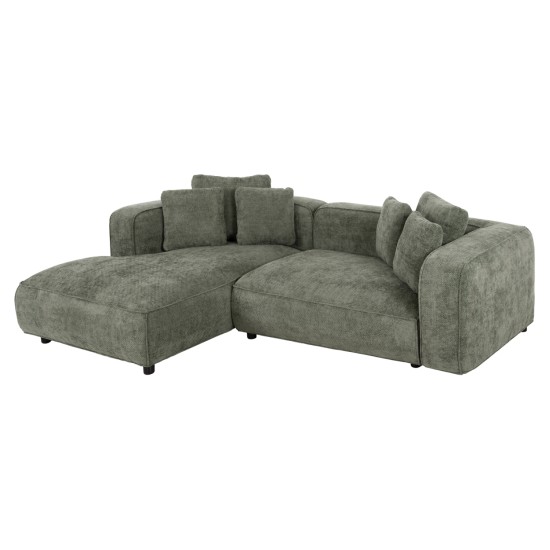ΚΑΝΑΠΕΣ ΓΩΝΙΑ (ΑΡΙΣΤΕΡΗ) 3-ΘΕΣΙΟΣ GRACE HM3280.02L ΛΕΥΚΟ ΥΦΑΣΜΑ 252x160x70-90Υεκ