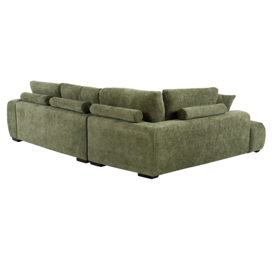 ΚΑΝΑΠΕΣ ΓΩΝΙΑ (ΑΡΙΣΤΕΡΗ) COVEN HM3266.14L ΠΡΑΣΙΝΟ ΥΦΑΣΜΑ 298x102-208x85Υεκ.