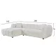 ΚΑΝΑΠΕΣ ΓΩΝΙΑ (ΑΡΙΣΤΕΡΗ) LYKKE HM3326.02L ΕΚΡΟΥ ΥΦΑΣΜΑ 280x89-165(η γωνία)x70Υεκ