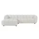 ΚΑΝΑΠΕΣ ΓΩΝΙΑ (ΑΡΙΣΤΕΡΗ) LYKKE HM3326.02L ΕΚΡΟΥ ΥΦΑΣΜΑ 280x89-165(η γωνία)x70Υεκ