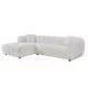 ΚΑΝΑΠΕΣ ΓΩΝΙΑ (ΑΡΙΣΤΕΡΗ) LYKKE HM3326.02L ΕΚΡΟΥ ΥΦΑΣΜΑ 280x89-165(η γωνία)x70Υεκ