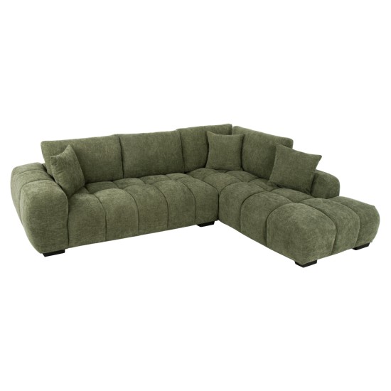 ΚΑΝΑΠΕΣ ΓΩΝΙΑ (ΔΕΞΙΑ) COVEN HM3266.14R ΠΡΑΣΙΝΟ ΥΦΑΣΜΑ 298x102-208x85Υεκ.