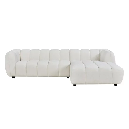 ΚΑΝΑΠΕΣ ΓΩΝΙΑ (ΔΕΞΙΑ) LYKKE HM3326.02R ΕΚΡΟΥ ΥΦΑΣΜΑ 280x89-165(η γωνία)x70Υεκ