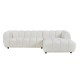 ΚΑΝΑΠΕΣ ΓΩΝΙΑ (ΔΕΞΙΑ) LYKKE HM3326.02R ΕΚΡΟΥ ΥΦΑΣΜΑ 280x89-165(η γωνία)x70Υεκ