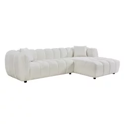 ΚΑΝΑΠΕΣ ΓΩΝΙΑ (ΔΕΞΙΑ) LYKKE HM3326.02R ΕΚΡΟΥ ΥΦΑΣΜΑ 280x89-165(η γωνία)x70Υεκ