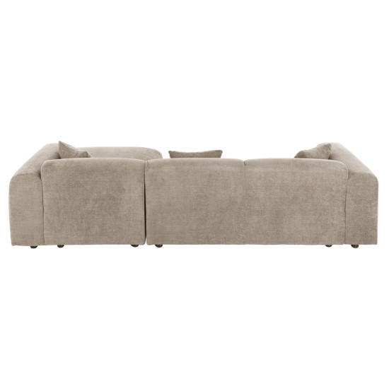 ΚΑΝΑΠΕΣ ΓΩΝΙΑ BRICKEN HM3275.01R ΜΠΕΖ ΥΦΑΣΜΑ 110-282x98-160x72Υεκ.