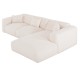 ΚΑΝΑΠΕΣ ΓΩΝΙΑ BRICKEN HM3275.02R ΛΕΥΚΟ ΥΦΑΣΜΑ 110-282x98-160x72Υεκ.