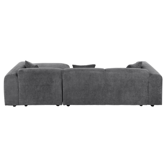 ΚΑΝΑΠΕΣ ΓΩΝΙΑ BRICKEN HM3275.04R ΑΝΘΡΑΚΙ ΥΦΑΣΜΑ 110-282x98-160x72Υεκ.