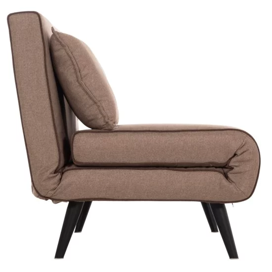 ΚΑΝΑΠΕΣ ΚΡΕΒΑΤΙ 2 ΑΤΟΜΩΝ ASMA HM3077.07 ΣΚΟΥΡΟ ΜΠΕΖ ΥΦΑΣΜΑ 143x78x84Yεκ.