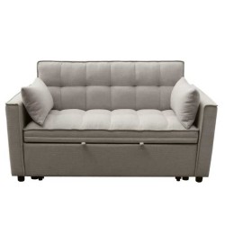 ΚΑΝΑΠΕΣ ΚΡΕΒΑΤΙ 2-ΘΕΣΙΟΣ BORG HM3289.03 ΜΠΕΖ ΥΦΑΣΜΑ 142x94x78Υεκ