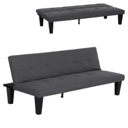 ΚΑΝΑΠΕΣ ΚΡΕΒΑΤΙ 2-ΘΕΣΙΟΣ KORO HM3304.01 ΓΚΡΙ PU ΔΕΡΜΑ 165x75x64Υεκ