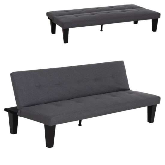 ΚΑΝΑΠΕΣ ΚΡΕΒΑΤΙ 2-ΘΕΣΙΟΣ KORO HM3304.01 ΓΚΡΙ PU ΔΕΡΜΑ 165x75x64Υεκ