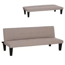 ΚΑΝΑΠΕΣ ΚΡΕΒΑΤΙ 2-ΘΕΣΙΟΣ KORO HM3304.04 ΜΠΕΖ PU ΔΕΡΜΑ 165x75x64Υεκ