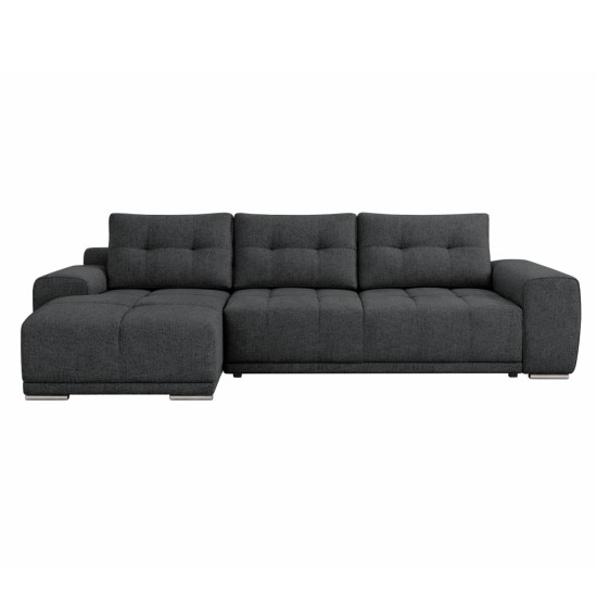 ΚΑΝΑΠΕΣ ΚΡΕΒΑΤΙ ΑΡΙΣΤΕΡΗ ΓΩΝΙΑ COMFYRA HM3336.01L ΓΚΡΙ ΥΦΑΣΜΑ 270x181x75Υεκ