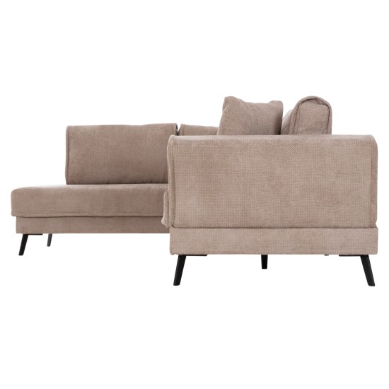 ΚΑΝΑΠΕΣ ΚΡΕΒΑΤΙ ΑΡΙΣΤΕΡΗ ΓΩΝΙΑ ZENORA HM3337.03L ΜΠΕΖ ΥΦΑΣΜΑ 303x214x80Υεκ