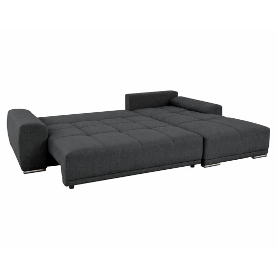 ΚΑΝΑΠΕΣ ΚΡΕΒΑΤΙ ΔΕΞΙΑ ΓΩΝΙΑ COMFYRA HM3336.01R ΓΚΡΙ ΥΦΑΣΜΑ 270x181x75Υεκ