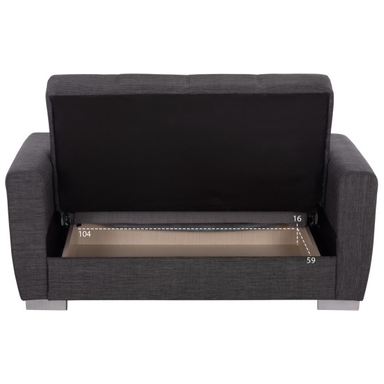 ΚΑΝΑΠΕΣ ΚΡΕΒΑΤΙ POLYA ΔΙΘΕΣΙΟΣ ΓΚΡΙ HM3241.03 153x87x77Υεκ.