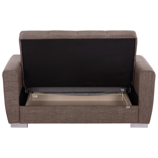 ΚΑΝΑΠΕΣ ΚΡΕΒΑΤΙ POLYA ΔΙΘΕΣΙΟΣ ΚΑΦΕ HM3241.02 153x87x77 εκ.