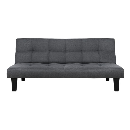 ΚΑΝΑΠΕΣ ΚΡΕΒΑΤΙ HM3000.02 ΜΕ ΥΦΑΣΜΑ ΓΚΡΙ-ΑΝΘΡΑΚΙ 180x82.5x78Υ εκ.