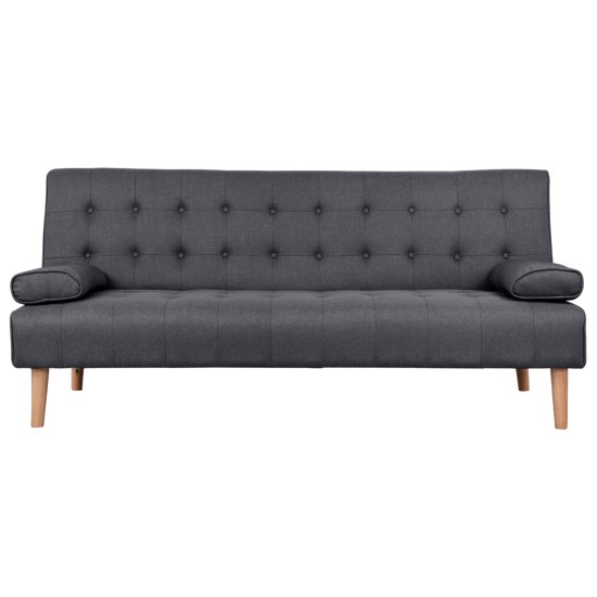 ΚΑΝΑΠΕΣ ΚΡΕΒΑΤΙ WANDA HM3149.01 ΜΕ ΓΚΡΙ ΥΦΑΣΜΑ ΚΑΙ 2 ΠΛΑΙΝΑ ΜΑΞΙΛΑΡΙΑ 190X84X83Y εκ.