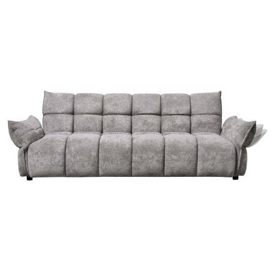 ΚΑΝΑΠΕΣ ΚΡΕΒΑΤΙ MELU HM3314.01 ΓΚΡΙ ΥΦΑΣΜΑ--ΚΑΘΙΣΜΑ POCKET SPRINGS 240-250x90x85Υεκ.