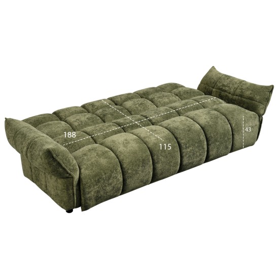 ΚΑΝΑΠΕΣ ΚΡΕΒΑΤΙ MELU HM3314.03 ΠΡΑΣΙΝΟ ΥΦΑΣΜΑ--ΚΑΘΙΣΜΑ POCKET SPRINGS 240-250x90x85Υεκ