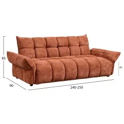 ΚΑΝΑΠΕΣ ΚΡΕΒΑΤΙ MELU HM3314.04 ΤΕΡΑΚΟΤΑ ΥΦΑΣΜΑ--ΚΑΘΙΣΜΑ POCKET SPRINGS 240-250x90x85Υεκ