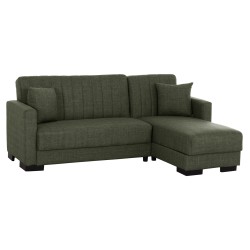 ΚΑΝΑΠΕΣ ΚΡΕΒΑΤΙ GHUFRAN ΓΩΝΙΑ ΑΝΑΣΤΡΕΨΙΜΗ DARK OLIVE ΜΕ ΑΠΟΘΗΚΕΤΙΚΟ ΧΩΡΟ HM3244.05 202x140x78Yεκ.