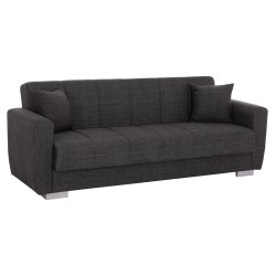 ΚΑΝΑΠΕΣ ΚΡΕΒΑΤΙ POLYA ΤΡΙΘΕΣΙΟΣ HM3240.03 ΓΚΡΙ 215x85x76Υ εκ.