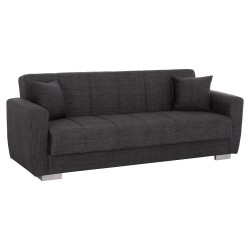 ΚΑΝΑΠΕΣ ΚΡΕΒΑΤΙ POLYA ΤΡΙΘΕΣΙΟΣ HM3240.03 ΓΚΡΙ 215x85x76Υ εκ.