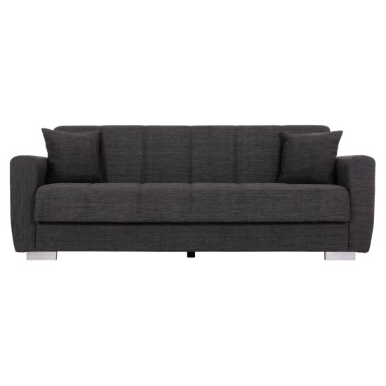 ΚΑΝΑΠΕΣ ΚΡΕΒΑΤΙ POLYA ΤΡΙΘΕΣΙΟΣ HM3240.03 ΓΚΡΙ 215x85x76Υ εκ.