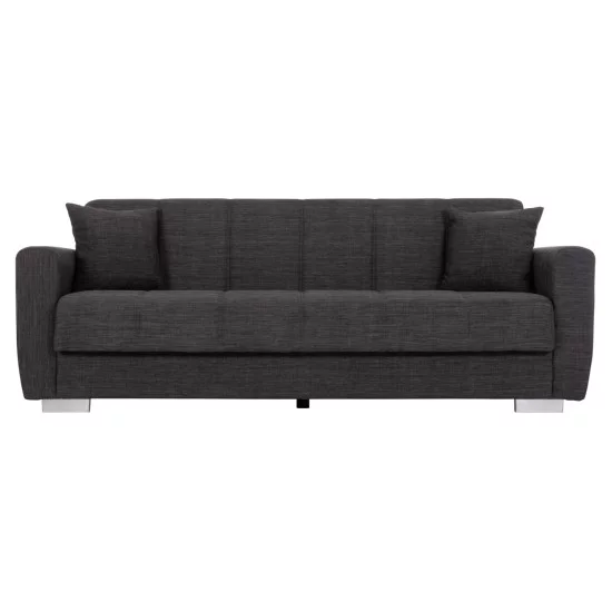 ΚΑΝΑΠΕΣ ΚΡΕΒΑΤΙ POLYA ΤΡΙΘΕΣΙΟΣ HM3240.03 ΓΚΡΙ 215x85x76Υ εκ.