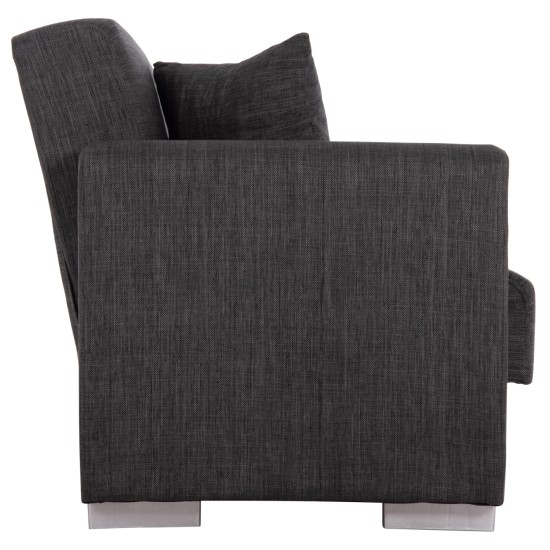 ΚΑΝΑΠΕΣ ΚΡΕΒΑΤΙ POLYA ΤΡΙΘΕΣΙΟΣ HM3240.03 ΓΚΡΙ 215x85x76Υ εκ.