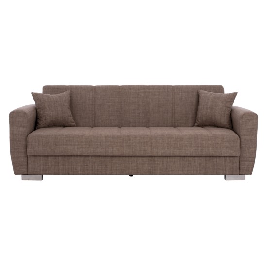 ΚΑΝΑΠΕΣ ΚΡΕΒΑΤΙ POLYA ΤΡΙΘΕΣΙΟΣ ΚΑΦΕ HM3240.02 215x80x77 εκ.