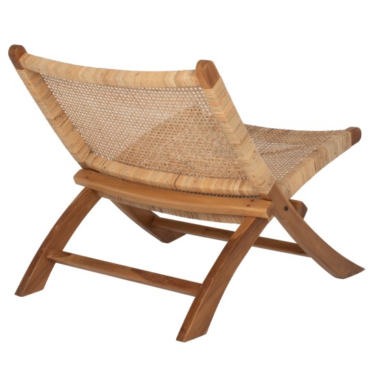 ΚΑΡΕΚΛΑ LOUNGE ΑΝΑΔΙΠΛΟΥΜΕΝΗ ANTIL HM9379.01 ΜΑΣΙΦ ΞΥΛΟ ΤEAK ΦΥΣΙΚΟ 66x77x67Yεκ.