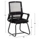ΚΑΡΕΚΛΑ ΕΠΙΣΚΕΠΤΗ CASTER HM1228.01 PP--MESH--ΜΕΤΑΛΛΟ ΜΑΥΡΟ 46x52x94Υεκ