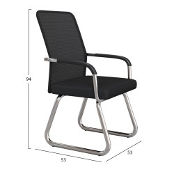 ΚΑΡΕΚΛΑ ΕΠΙΣΚΕΠΤΗ STED HM1232.01 ΜΑΥΡO MESH--ΠΟΔΙΑ/ΜΠΡΑΤΣΑ ΧΡΩΜΙΟΥ 55x59x89Υεκ