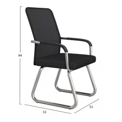 ΚΑΡΕΚΛΑ ΕΠΙΣΚΕΠΤΗ STED HM1232.01 ΜΑΥΡO MESH--ΠΟΔΙΑ/ΜΠΡΑΤΣΑ ΧΡΩΜΙΟΥ 55x59x89Υεκ