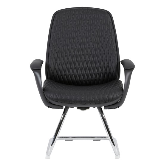 ΚΑΡΕΚΛΑ ΕΠΙΣΚΕΠΤΗ VELUM-s HM1235.01 ΜΑΥΡO PU--ΒΑΣΗ ΧΡΩΜΙΟΥ 71x60x100Υεκ.
