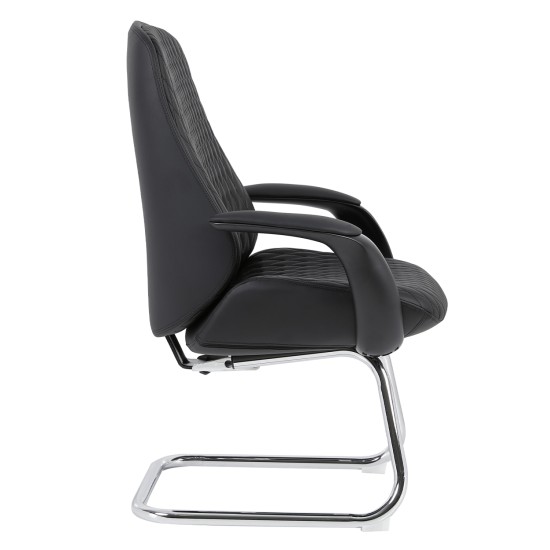 ΚΑΡΕΚΛΑ ΕΠΙΣΚΕΠΤΗ VELUM-s HM1235.01 ΜΑΥΡO PU--ΒΑΣΗ ΧΡΩΜΙΟΥ 71x60x100Υεκ.