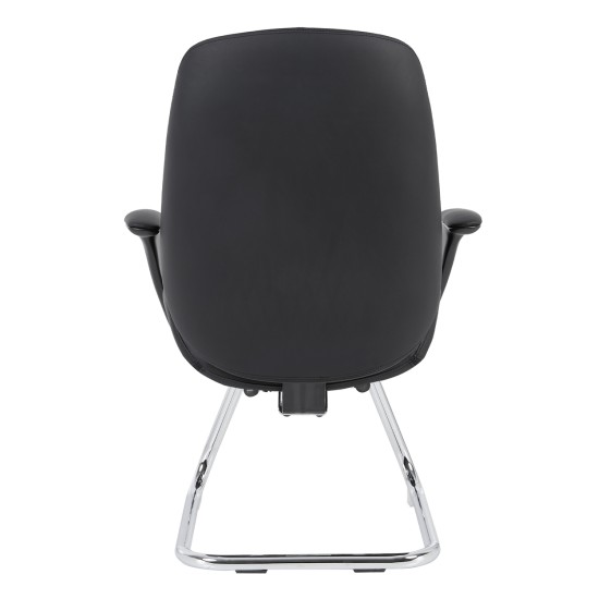 ΚΑΡΕΚΛΑ ΕΠΙΣΚΕΠΤΗ VELUM-s HM1235.01 ΜΑΥΡO PU--ΒΑΣΗ ΧΡΩΜΙΟΥ 71x60x100Υεκ.